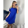 Šaty oversize letní krátký rukáv icecool dámské (S/M/L ONE SIZE) ITALSKÁ MÓDA IMM24M6742D/DUR (Velikost M/L, Barva Černá)