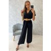 Overal dlouhý s páskem krátký rukáv dámské (S/M/L ONE SIZE) ITALSKÁ MÓDA IMWCN24010/DUR (Velikost M/L, Barva béžová)