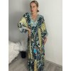 Šaty letní indické krátký rukáv dámské (S/M/L ONE SIZE) INDICKÁ MÓDA IMM24MAVIVA-6/DU (Velikost M/L, Barva Černá)