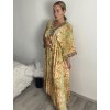 Šaty letní indické krátký rukáv dámské (S/M/L ONE SIZE) INDICKÁ MÓDA IMM24MAVIVA-10/DU (Velikost M/L, Barva oranžová)