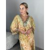 Šaty letní indické krátký rukáv dámské (S/M/L ONE SIZE) INDICKÁ MÓDA IMM24MAVIVA-10/DU (Velikost M/L, Barva oranžová)