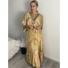 Šaty letní indické krátký rukáv dámské (S/M/L ONE SIZE) INDICKÁ MÓDA IMM24MAVIVA-10/DU (Velikost M/L, Barva oranžová)
