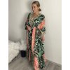 Šaty letní indické krátký rukáv dámské (S/M/L ONE SIZE) INDICKÁ MÓDA IMM24MAVIVA-12/DU (Velikost M/L, Barva Černá)