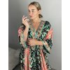 Šaty letní indické krátký rukáv dámské (S/M/L ONE SIZE) INDICKÁ MÓDA IMM24MAVIVA-12/DU (Velikost M/L, Barva Černá)