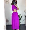 Šaty letní košilové s páskem krátký rukáv dámské (S/M/L ONE SIZE) ITALSKá MóDA IM424486/DR (Velikost M/L, Barva zelená mintova)
