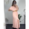 Šaty letní košilové s páskem krátký rukáv dámské (S/M/L ONE SIZE) ITALSKá MóDA IM424486/DR (Velikost M/L, Barva zelená mintova)