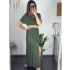 Šaty letní košilové s páskem krátký rukáv dámské (S/M/L ONE SIZE) ITALSKá MóDA IM424486/DR (Velikost M/L, Barva zelená mintova)