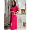 Šaty letní košilové s páskem krátký rukáv dámské (S/M/L ONE SIZE) ITALSKá MóDA IM424486/DR (Velikost M/L, Barva zelená mintova)