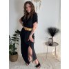 Šaty letní košilové s páskem krátký rukáv dámské (S/M/L ONE SIZE) ITALSKá MóDA IM424486/DR (Velikost M/L, Barva zelená mintova)