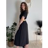 Šaty letní košilové s páskem krátký rukáv dámské (S/M/L ONE SIZE) ITALSKá MóDA IM424486/DR (Velikost M/L, Barva zelená mintova)