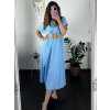 Šaty letní košilové s páskem krátký rukáv dámské (S/M/L ONE SIZE) ITALSKá MóDA IM424486/DR (Velikost M/L, Barva zelená mintova)