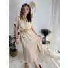 Šaty letní košilové s páskem krátký rukáv dámské (S/M/L ONE SIZE) ITALSKá MóDA IM424486/DR (Velikost M/L, Barva zelená mintova)