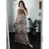 Šaty dlouhé bez rukávu letní icecool dámské (S/M/L ONE SIZE) ITALSKÁ MÓDA IMM24M2942I-1/DUR (Velikost M/L, Barva hnědá)