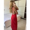 Šaty dlouhé letní elegantní na ramínka dámské (S/M ONE SIZE) ITALSKÁ MÓDA IMPBB24H6536/DU (Velikost S/M/L, Barva béžová)
