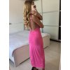Šaty dlouhé letní elegantní na ramínka dámské (S/M ONE SIZE) ITALSKÁ MÓDA IMPBB24H6536/DU (Velikost S/M/L, Barva béžová)