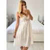 Šaty letní boho krajkové na ramínka dámské (S/M ONE SIZE) ITALSKÁ MÓDA IMPEM231202/DU (Velikost S/M/L, Barva bílá)