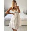 Šaty letní boho krajkové na ramínka dámské (S/M ONE SIZE) ITALSKÁ MÓDA IMPEM231202/DU (Velikost S/M/L, Barva bílá)