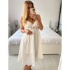 Šaty letní boho krajkové na ramínka dámské (S/M ONE SIZE) ITALSKÁ MÓDA IMPEM231202/DU (Velikost S/M/L, Barva bílá)
