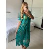 Přehoz plážový přes plavky dámský (S/M ONE SIZE) ITALSKÁ MÓDA IMB24005/DU (Velikost S/M/L, Barva zelená)