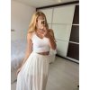 Croptop bez rukávu dámský (S/M ONE SIZE) ITALSKÁ MÓDA IMPSH2411082/DU (Velikost S/M/L, Barva bílá)