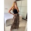 Kalhoty letní sukňové dlouhé dámské (S/M/L ONE SIZE) ITALSKÁ MÓDA IMD247023-2/DUR (Velikost M/L, Barva hnědá leopard)