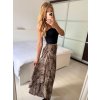 Kalhoty letní sukňové dlouhé dámské (S/M/L ONE SIZE) ITALSKÁ MÓDA IMD247023-2/DUR (Velikost M/L, Barva hnědá leopard)
