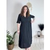 Šaty dlouhé letní mušelínové krátký rukáv dámské (S/M/L ONE SIZE) ITALSKÁ MÓDA IM424404/DU