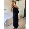 Šaty dlouhé letní mušelínové krátký rukáv dámské (S/M/L ONE SIZE) ITALSKÁ MÓDA IM424404/DU
