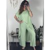 Souprava letní krátký rukáv šaty a kalhoty dámské (S/M ONE SIZE) ITALSKÁ MÓDA IMPSH2424585