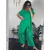 Souprava letní krátký rukáv šaty a kalhoty dámské (S/M ONE SIZE) ITALSKÁ MÓDA IMPSH2424585