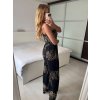 Overal dlouhý  bez ramínek dámský (S/M ONE SIZE) ITALSKá MODA IM723BOOHO/DU (Velikost S/M/L, Barva Černá)