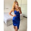 Šaty společenské satén na ramínka dámské (S/M ONE SIZE) ITALSKÁ MÓDA IMM24M9159/DUR (Velikost S/M/L, Barva fialová)