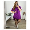 Šaty mikinové dlouhý rukáv dámské nadrozměr (54/56/58 ONE SIZE) ITALSKÁ MÓDA IMWQ24304/DU (Velikost 56/58, Barva Černá)