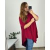 Tunika s přívěškem dlouhý rukáv dámská nadrozměr (58/60 ONE SIZE) ITALSKÁ MÓDA IMWQ24130/DU (Velikost 58/60, Barva Černá)
