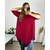 Tunika s přívěškem dlouhý rukáv dámská nadrozměr (58/60 ONE SIZE) ITALSKÁ MÓDA IMWQ24130/DU (Velikost 58/60, Barva Černá)