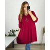Tunika s přívěškem dlouhý rukáv dámská nadrozměr (54/56 ONE SIZE) ITALSKÁ MÓDA IMWQ24297/DU (Velikost 54/56, Barva Černá)