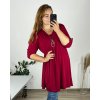 Tunika s přívěškem dlouhý rukáv dámská nadrozměr (54/56 ONE SIZE) ITALSKÁ MÓDA IMWQ24297/DU (Velikost 54/56, Barva Černá)