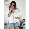 Tunika carmen 3/4 dlouhý rukáv dámská (S/M ONE SIZE) ITALSKÁ MÓDA IMPLI2427271/DU (Velikost S/M/L, Barva bílá)