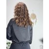 Tunika košile saténová dlouhý rukáv dámská (S/M ONE SIZE) ITALSKÁ MÓDA IMM24M2122/DUR (Velikost S/M/L, Barva bílá)