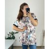 Tunika krátký rukáv dámská nadrozměr (54/56 ONE SIZE) TURECKÁ MODA TME249100-1/DU (Velikost 54/56, Barva růžová starorůžová)