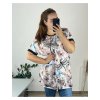 Tunika krátký rukáv dámská nadrozměr (54/56 ONE SIZE) TURECKÁ MODA TME249100-1/DU (Velikost 54/56, Barva růžová starorůžová)