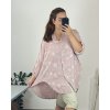 Košile bavlněná dlouhý rukáv dámská nadrozměr (56/58 ONE SIZE) ITALSKá MODA IMSM24032/DUR (Velikost 56/58, Barva bílá)