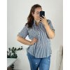 Košile oversize 3/4 rukáv dámská (48/50 ONE SIZE) ITALSKá MóDA IM724013/DU