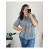 Košile oversize 3/4 rukáv dámská (48/50 ONE SIZE) ITALSKá MóDA IM724013/DU