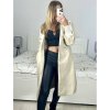 Kabát flaušový na knoflíky dámský (L/XL ONE SIZE) ITALSKÁ MÓDA IMD22962