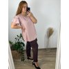 Tunika oversize elegantní krátký rukáv dámská nadrozměr (46/48 ONE SIZE) ITALSKÁ MÓDA IMPLI242252/DUR