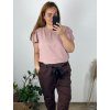 Tunika oversize elegantní krátký rukáv dámská nadrozměr (46/48 ONE SIZE) ITALSKÁ MÓDA IMPLI242252/DUR