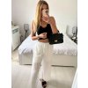 Kalhoty dlouhé letní dámské (S/M ONE SIZE) ITALSKÁ MÓDA IMPSH2410757/DU (Velikost S/M/L, Barva bílá)