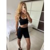 Souprava kraťasy a croptop na ramínka dámská (S/M ONE SIZE) ITALSKÁ MÓDA IMPMD243725/DU