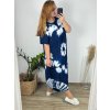 Šaty dlouhé volnočasové krátký rukáv dámské nadrozměr ( M-4XL) ITALSKÁ MÓDA HAG24Y66/DUR (Velikost 3XL/4XL, Barva Černá)